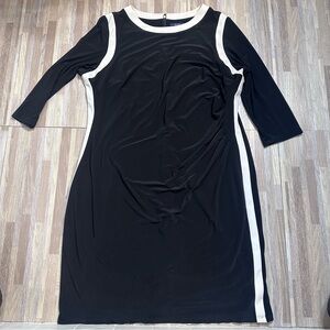 Women's Little Black Dress Fully Lined with 3/4 Sleeves by Chaps Plus Size 22W